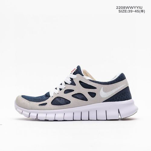 Cheap Nike Free Run 2 Running Shoes Men Women Grey Navy-01